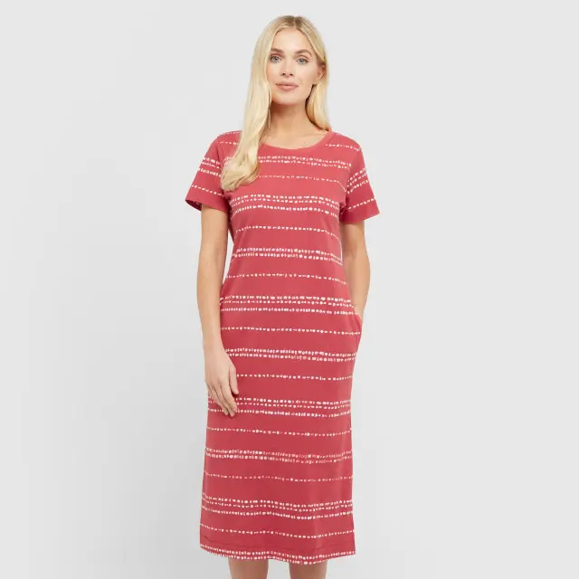 One Earth Women's Hayle Midi Dress, Red