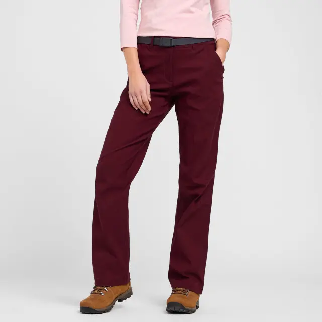 Brasher Women's Stretch Trousers, Burgundy