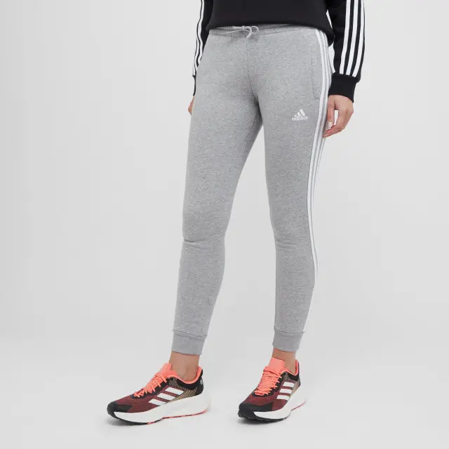 adidas Women's 3 Stripe Fleece Jogging Bottoms