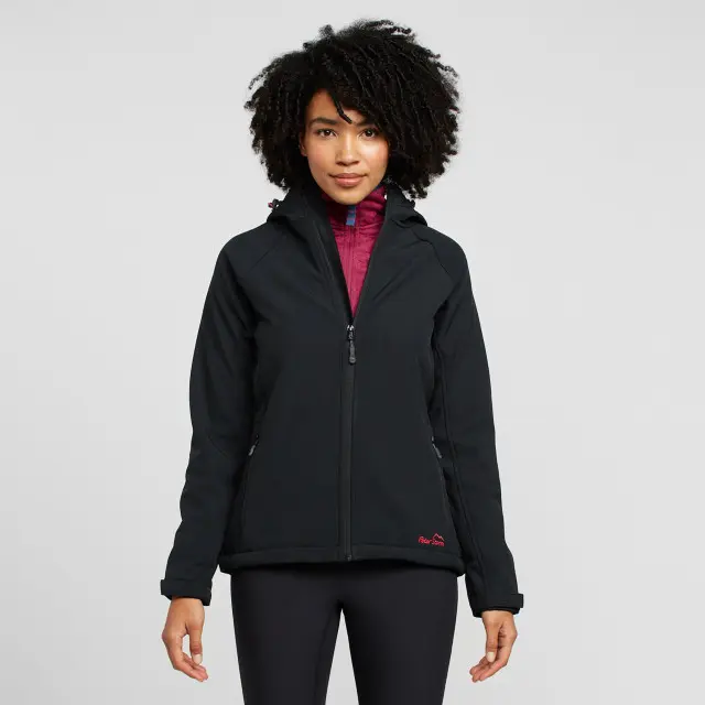 Peter Storm Womens' Hooded Softshell Jacket II, Black