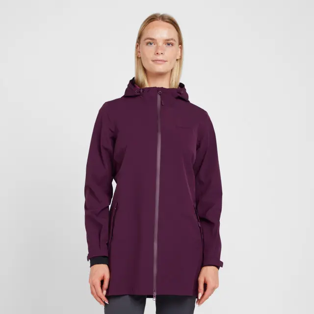 Brasher Women's Coledale Longline Waterproof Jacket, Purple