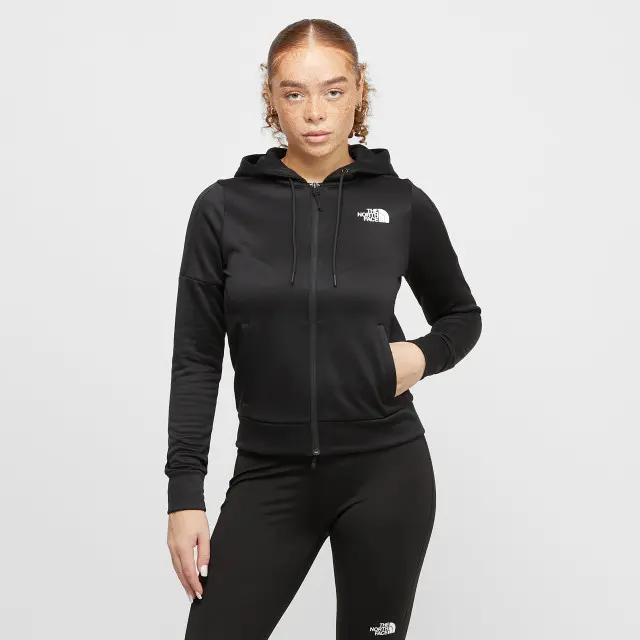 The North Face Women's Reaxion Full Zip Fleece Hoodie, Black