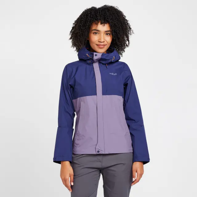 Rab Women's Downpour ECO Waterproof Jacket, Blue