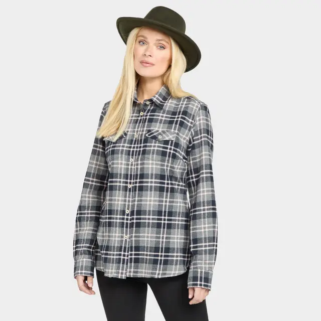 Hoggs of Fife Women's Eilidh Flannel Shirt, Navy