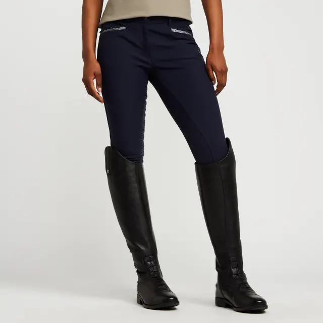 Imperial Riding Womens El Capone Full Grip Breeches Navy, Black