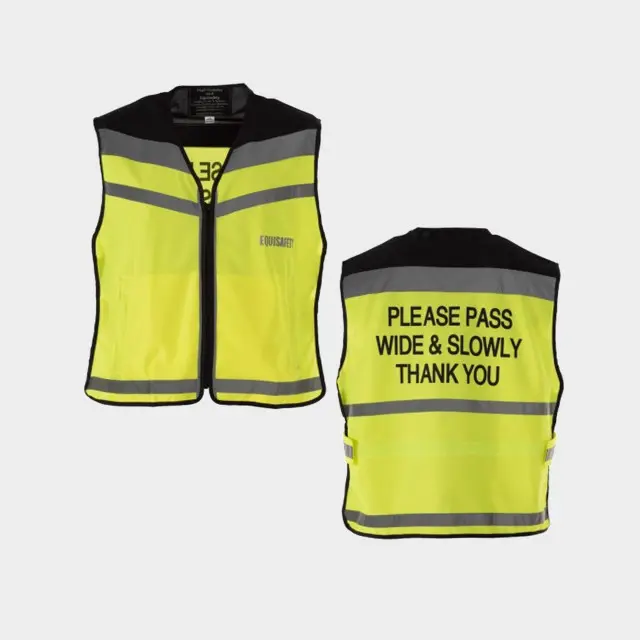 Equisafety Please Pass Wide & Slow Air Waistcoat Yellow, Yellow