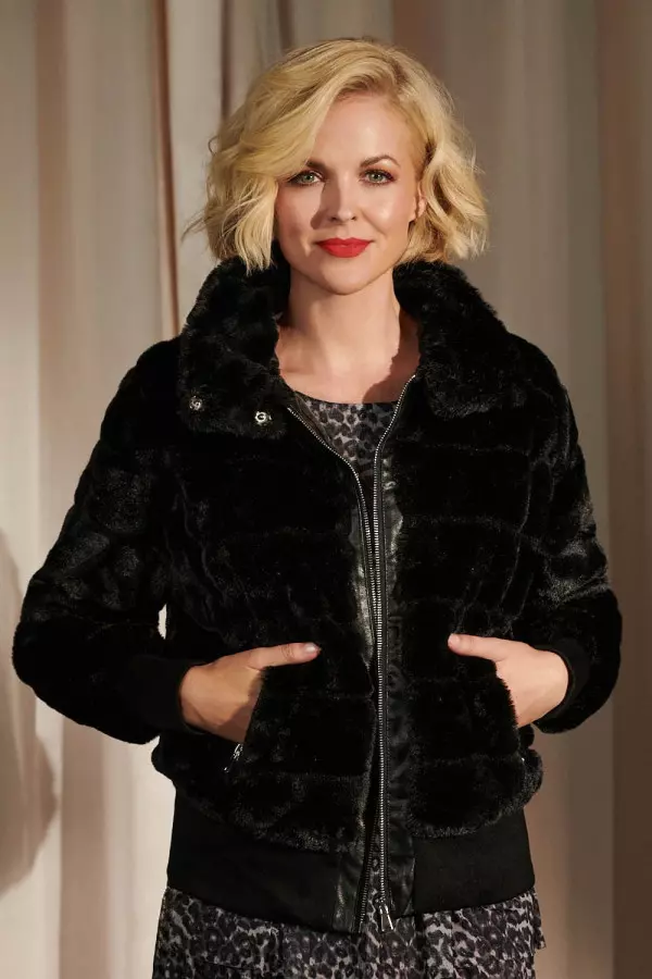 Faux Fur Zip Front Jacket