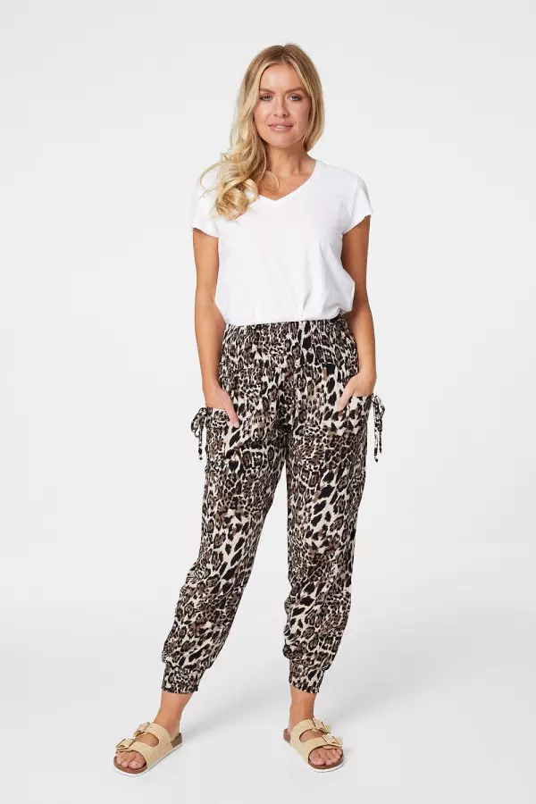 Leopard Print Harem Pants