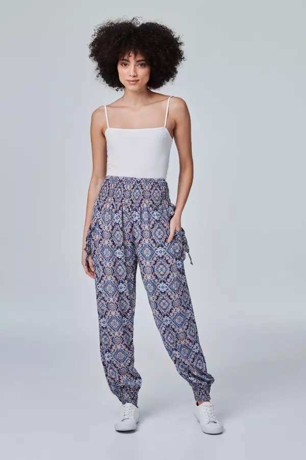 Mosaic Print Harem Pants