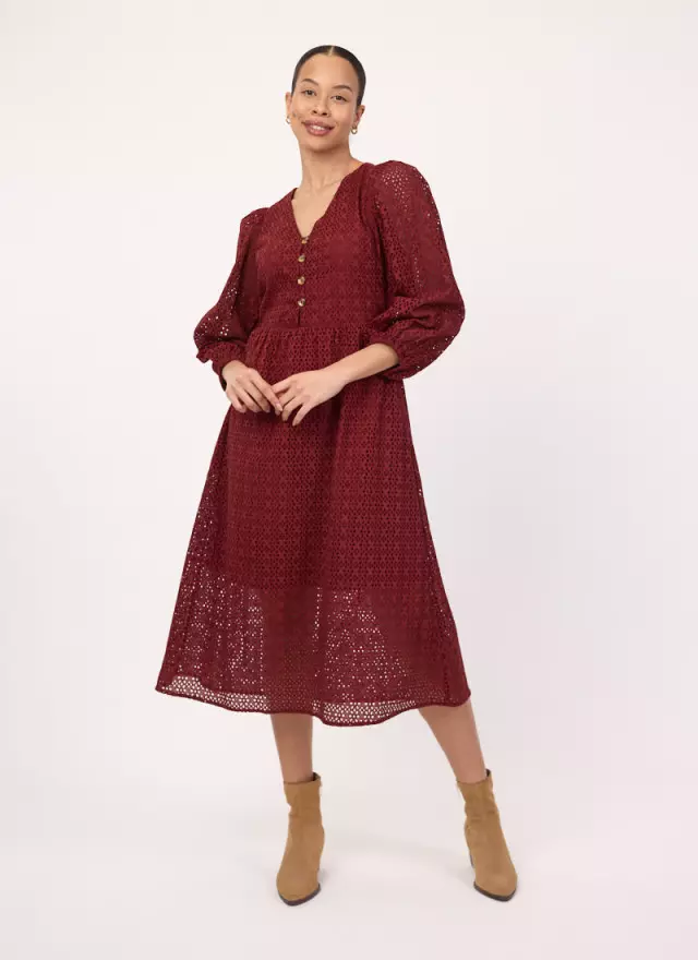 Joanie Clothing Sian Puff Sleeve Midi Dress 