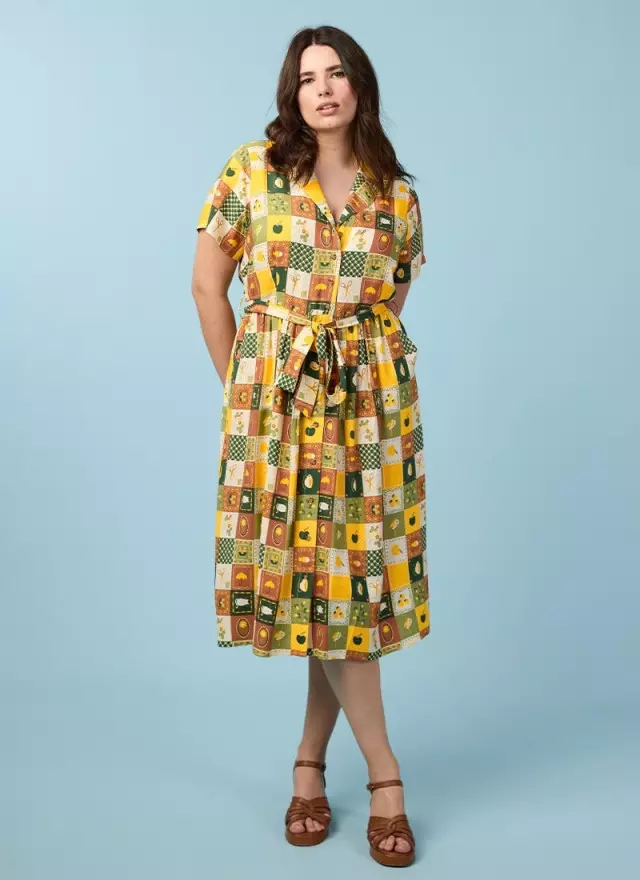 Carly Patchwork Print Dress