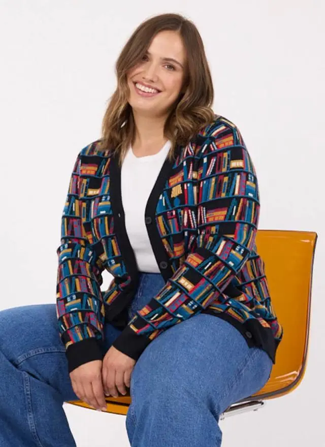 Joanie Clothing Althea Bookshelves Cardigan 