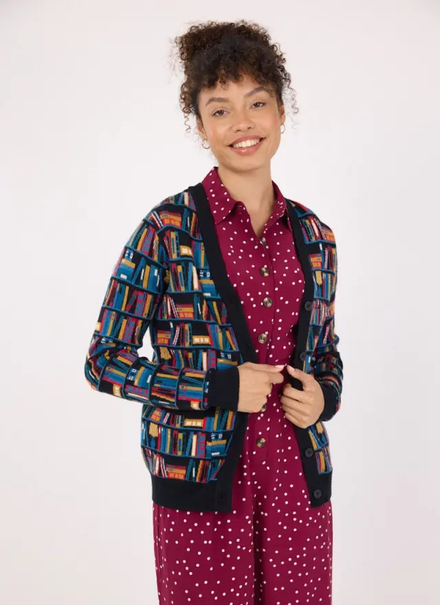 Joanie Clothing Althea Bookshelves Cardigan 