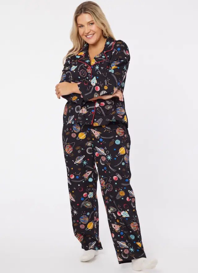 Joanie Clothing Ernie Space Print Pyjamas 