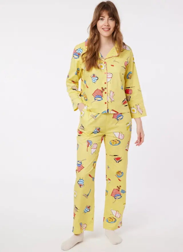 Joanie Clothing Ernie Breakfast Print Pyjamas 