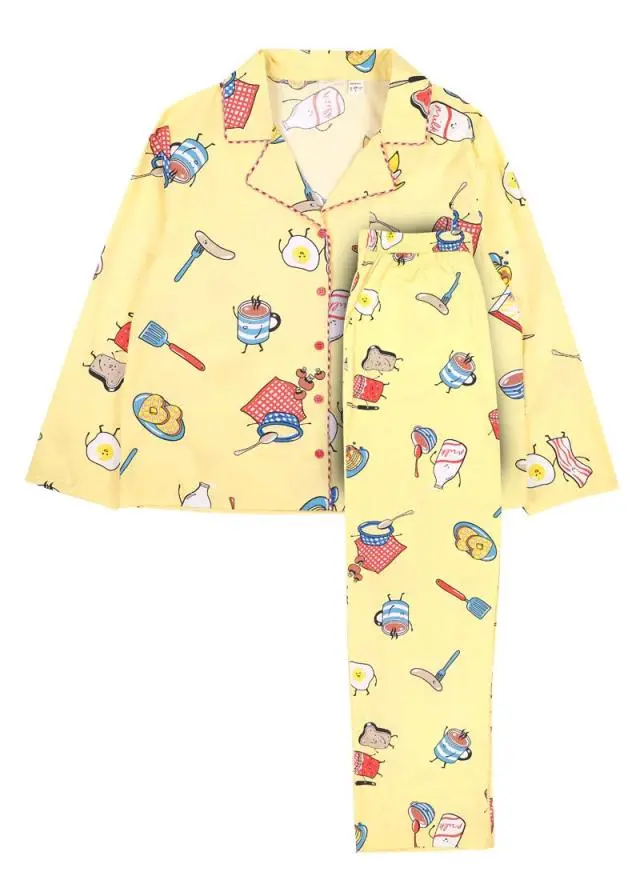 Joanie Clothing Ernie Breakfast Print Pyjamas 