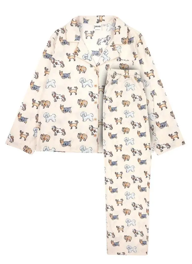 Joanie Clothing Ernie Dog Print Pyjamas 