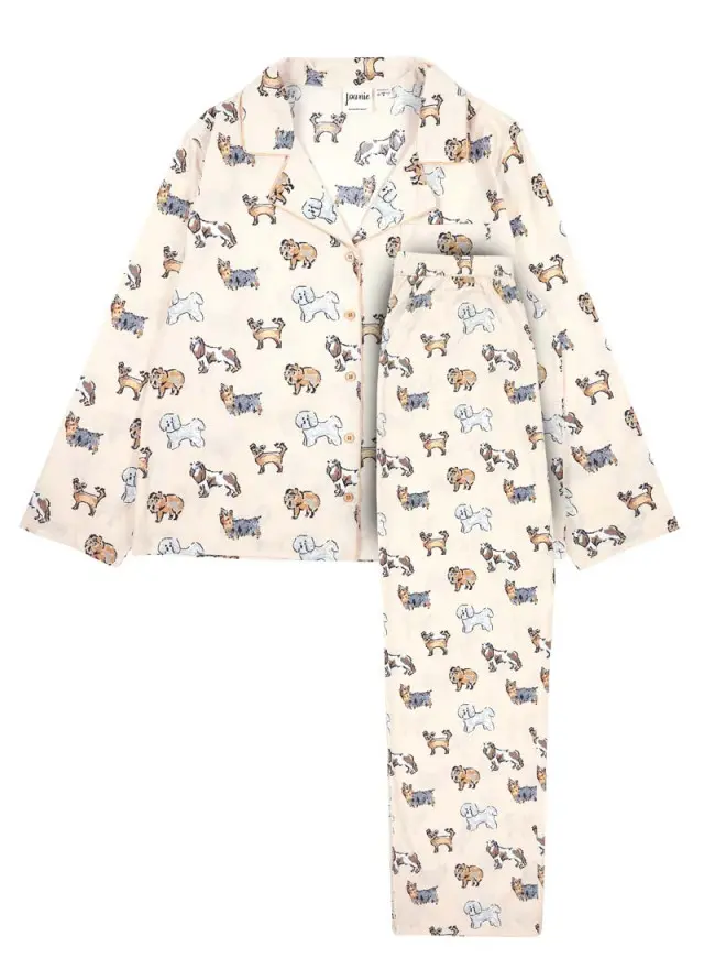 Joanie Clothing Ernie Dog Print Pyjamas 