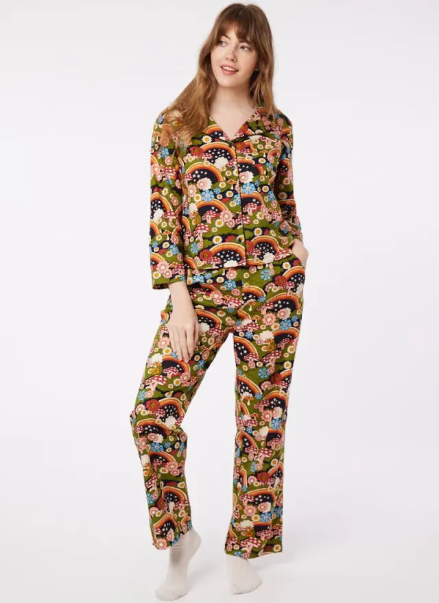 Joanie Clothing Ernie Rainbow Print Pyjamas 