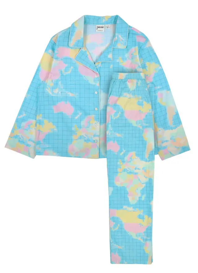 Joanie Clothing Ernie Map Print Pyjamas 