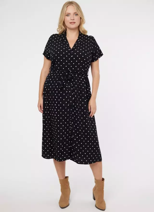 Joanie Clothing Carly Polka Dot Print Dress 
