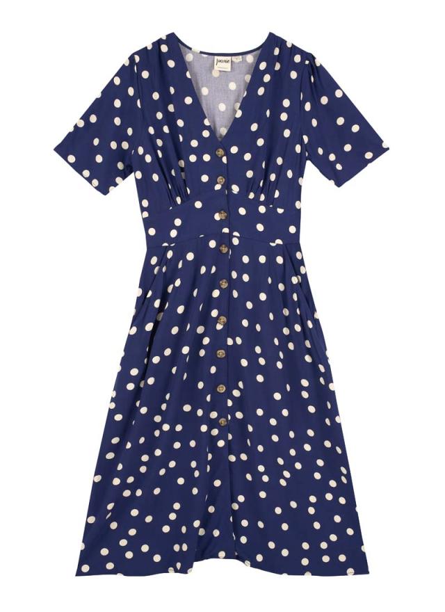 Joanie Clothing Manon Polka Dot Print Button