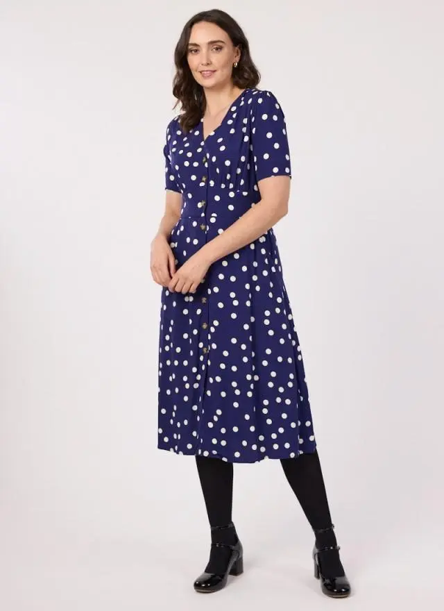 Joanie Clothing Manon Polka Dot Print Button