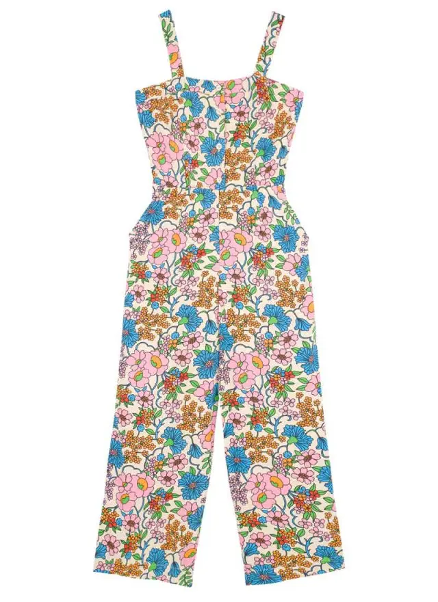 Joanie Clothing Randi White Floral Print Jumpsuit 