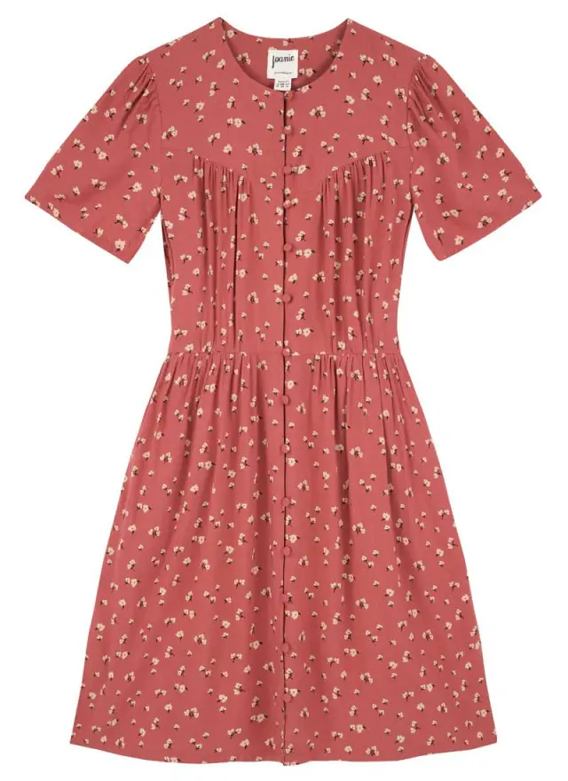 Joanie Clothing Ida Ditsy Floral Print Tea Dress 