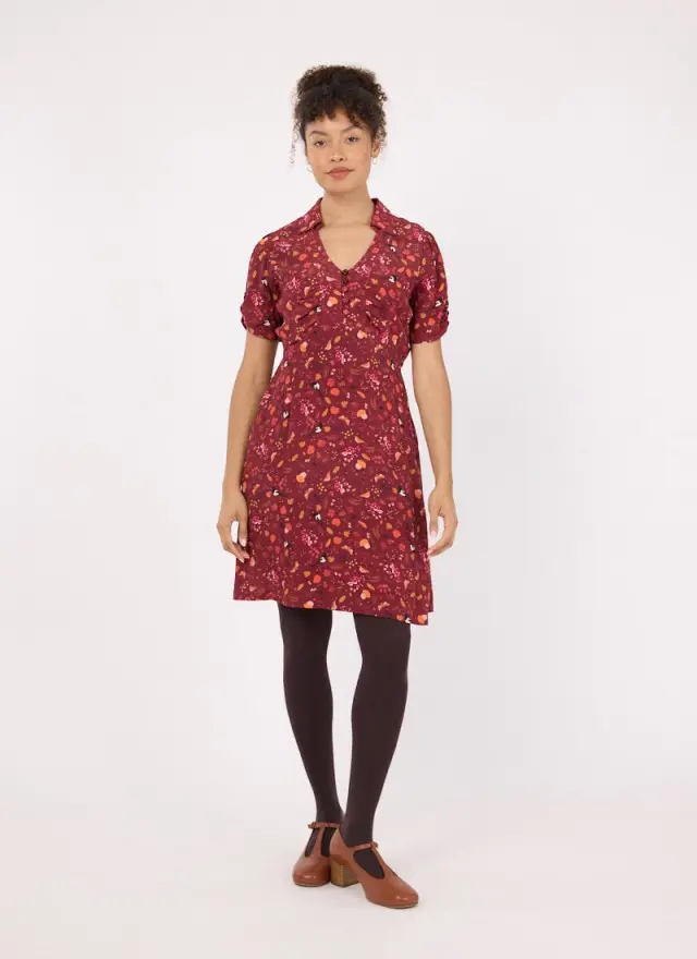 Joanie Clothing Josephine Woodland Print Tea Dress 