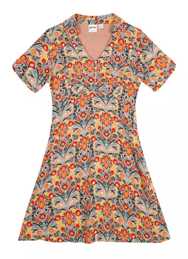 Joanie Clothing Josephine Vintage Floral Print Tea Dress 