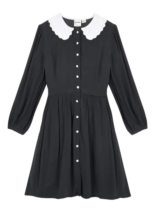 Joanie Clothing Wednesday Contrast Collar Mini Dress