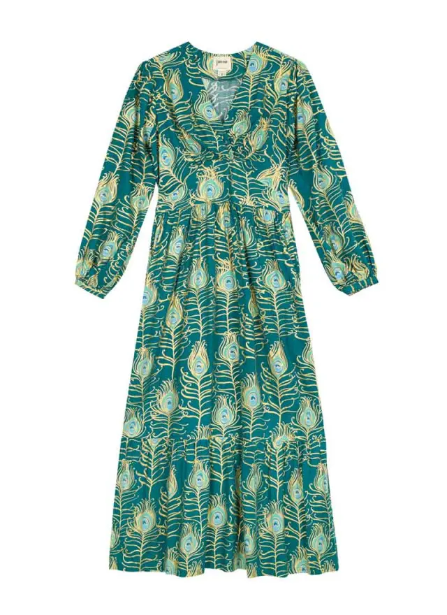 Joanie Clothing Bryce Peacock Print V