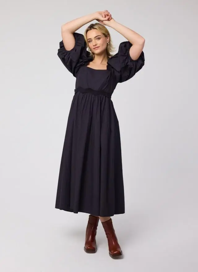 Joanie Clothing Stella Puff Sleeve Midaxi Dress 