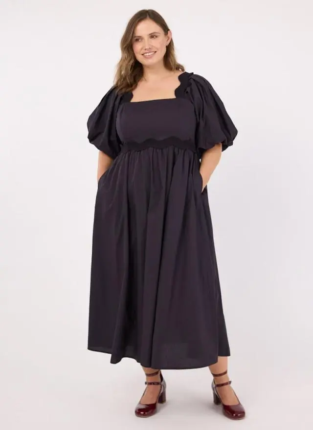 Joanie Clothing Stella Puff Sleeve Midaxi Dress 