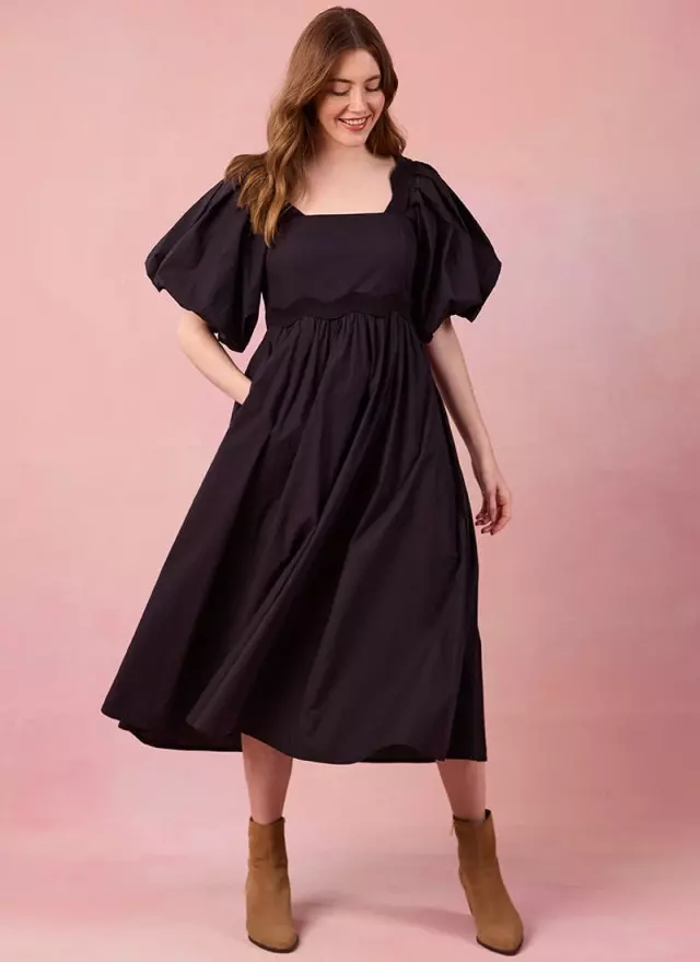 Joanie Clothing Stella Puff Sleeve Midaxi Dress 