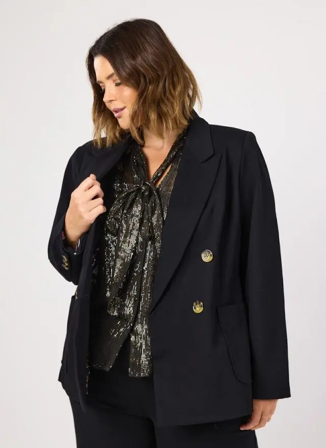 Joanie Clothing Richy Black Soft Tailored Blazer 