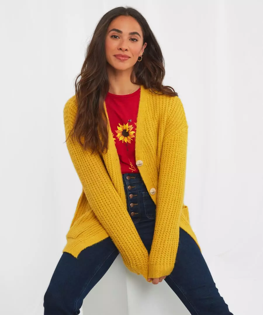 Fat face clearance mustard cardigan