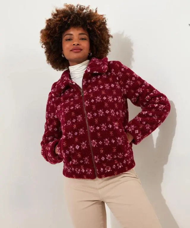 Joe Browns Cosy Cabin Patterned Fleece Jacket