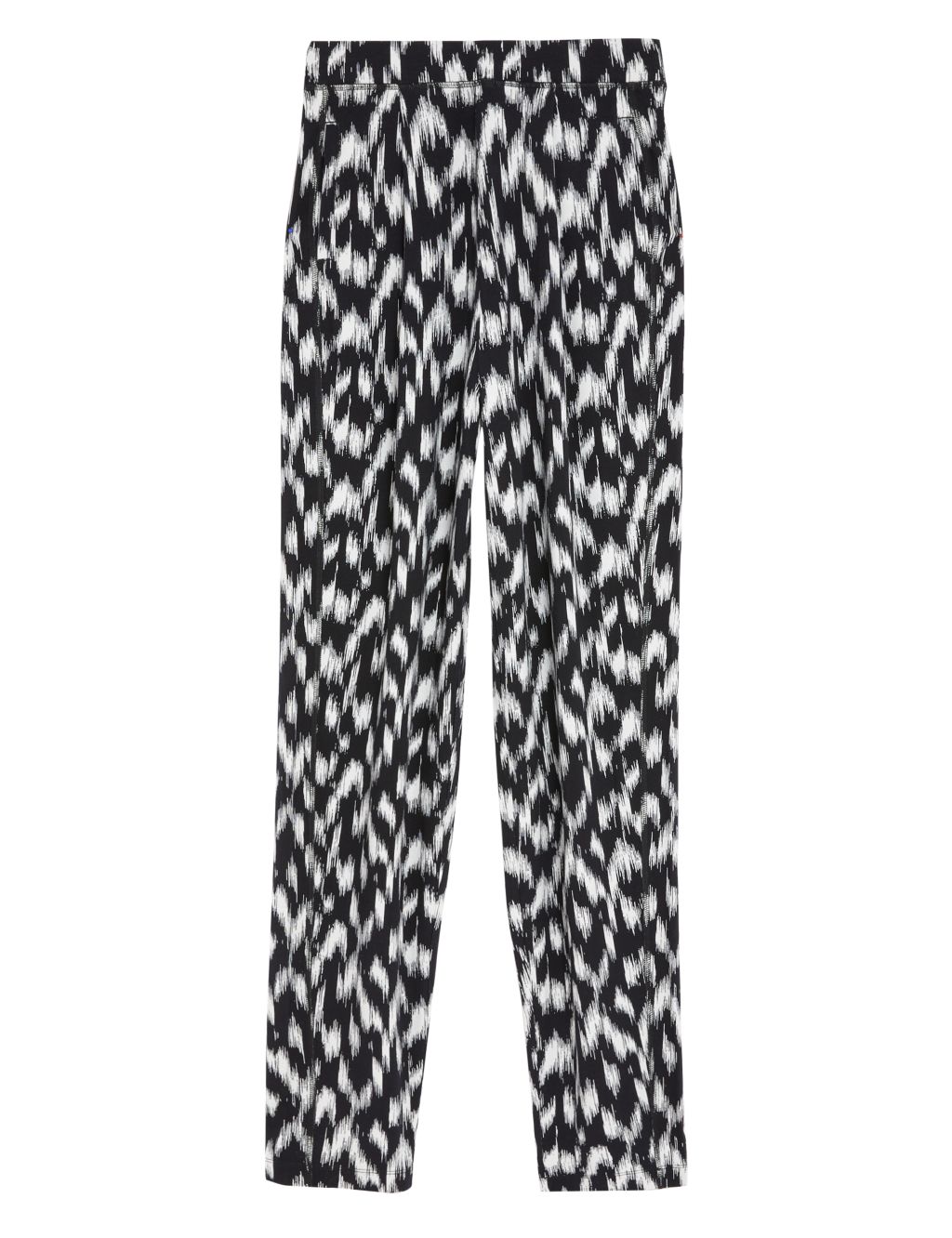BOSS Patterned tapered-fit trousers in wool-blend canvas | Emporium