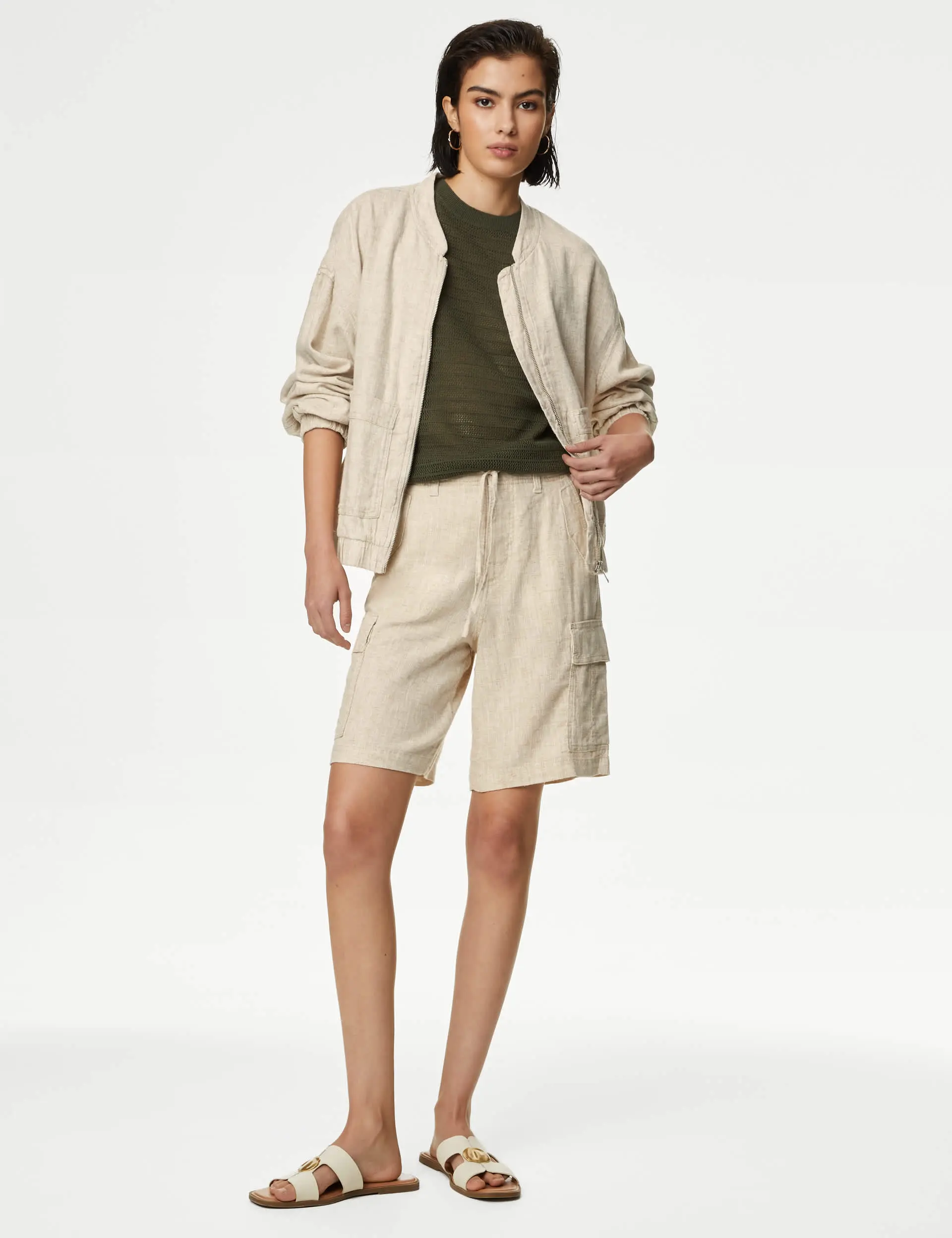 Marks and spencer ladies linen jackets best sale