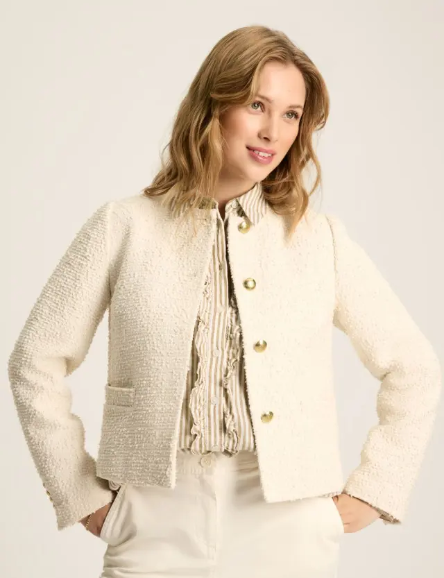 Joules Women's Cotton Rich Cropped Jacket 