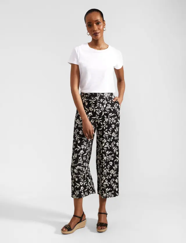 Hobbs Women's Floral Cropped Trousers 