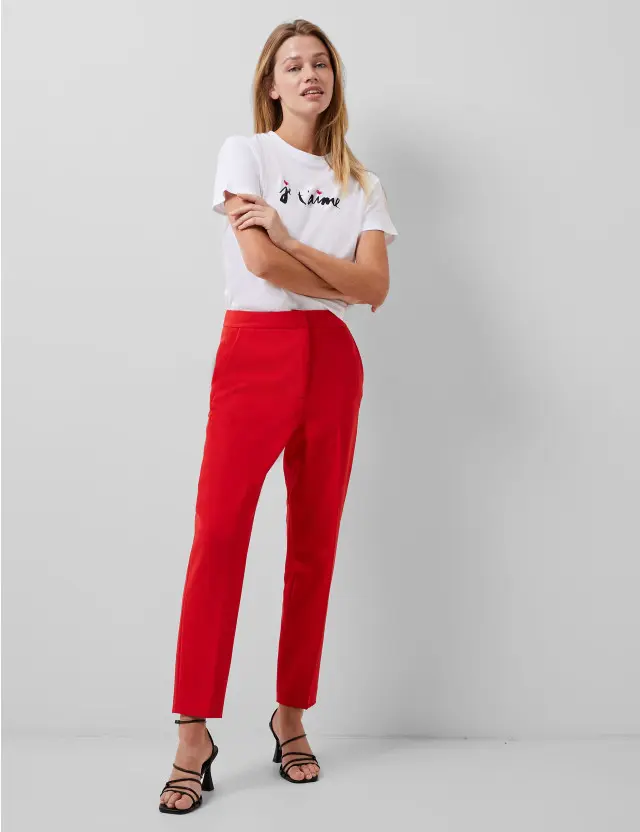 French Connection Women's Tapered Cropped Trousers 