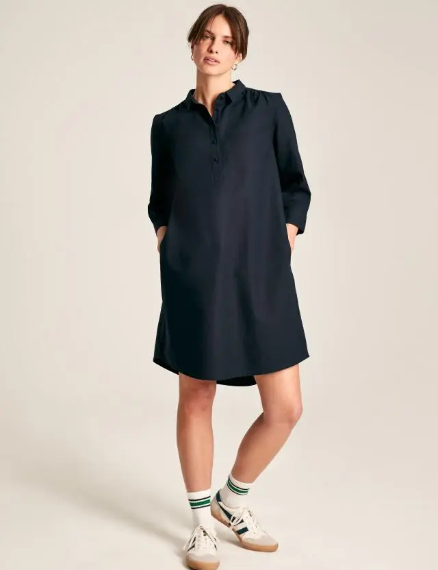 Joules Women's Pure Cotton Knee Length Shirt Dress 