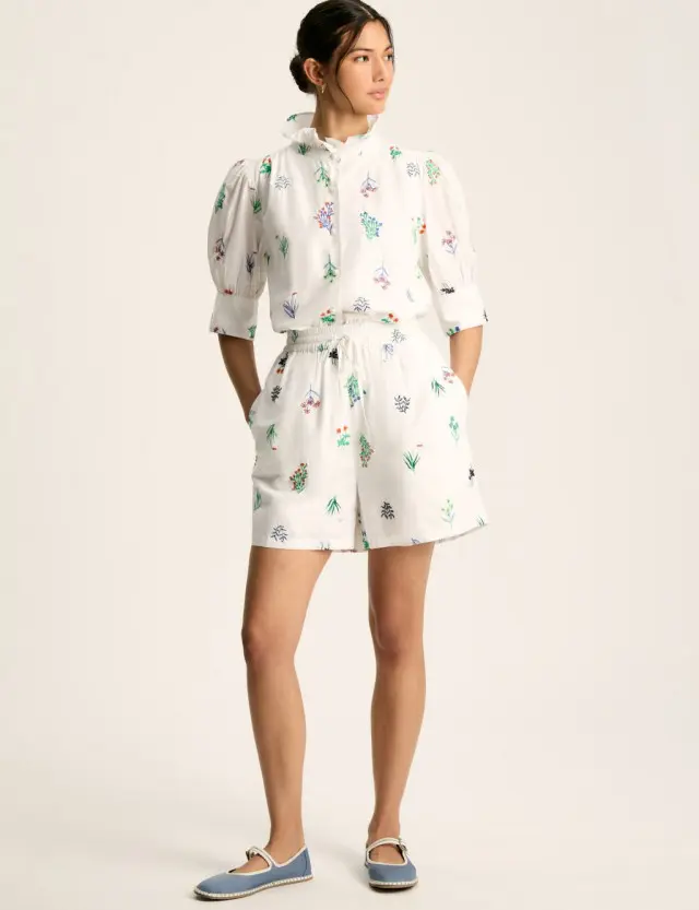 Joules Women's Pure Cotton Floral Shorts 