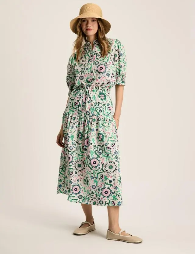 Joules Women's Pure Cotton Floral Midi A