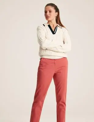 Joules Women's Pure Cotton Slim Fit Ankle Grazer Chinos 