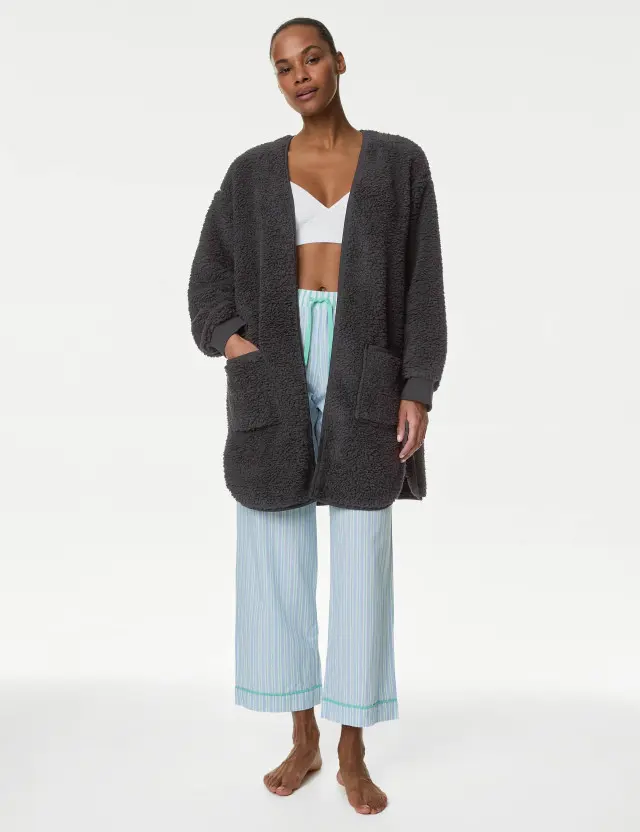 M&S Women's Teddy Fleece Dressing Gown 