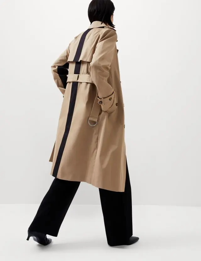 French Connection Women's Twill Oversized Longline Trench Coat 